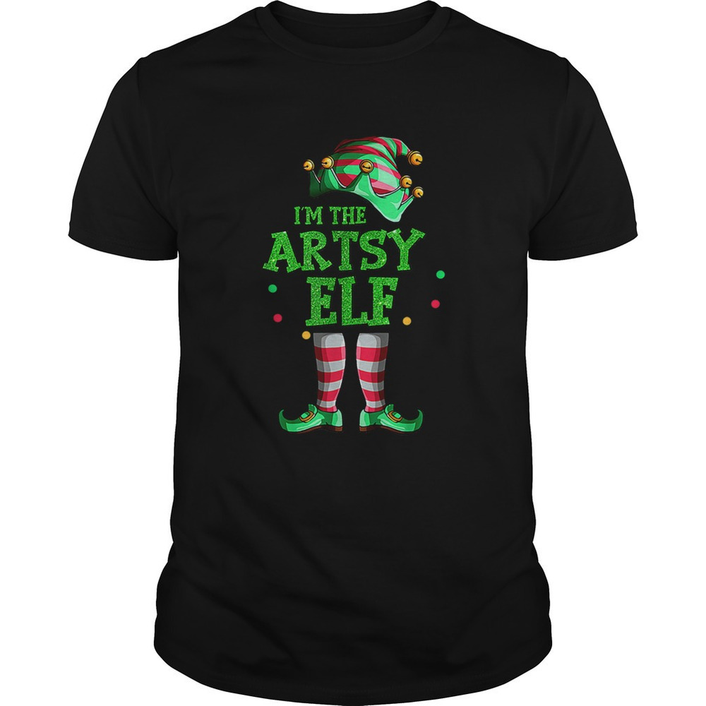 Nice Family Matching Funny Christmas Group Gift Im The Artsy Elf Shirt